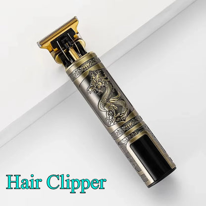Vintage Hair Clipper USB Charging Hair Cutting Machine Electric Hair Trimmer Portable Shaver Professional Barber Boyfriend Gift