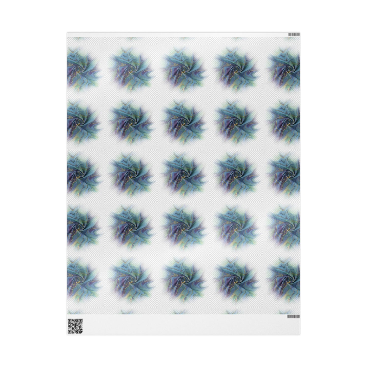 Wrapping Paper Roll — Iridescent Marble Swirl Pattern