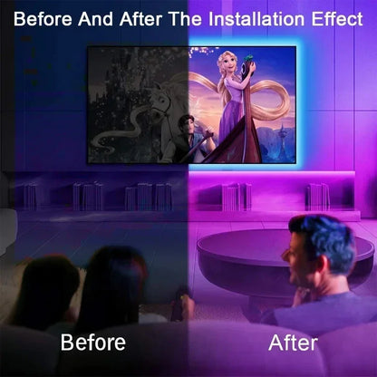 RGB LED Strip Lights with APP Control – USB Powered 5050 Light Tape