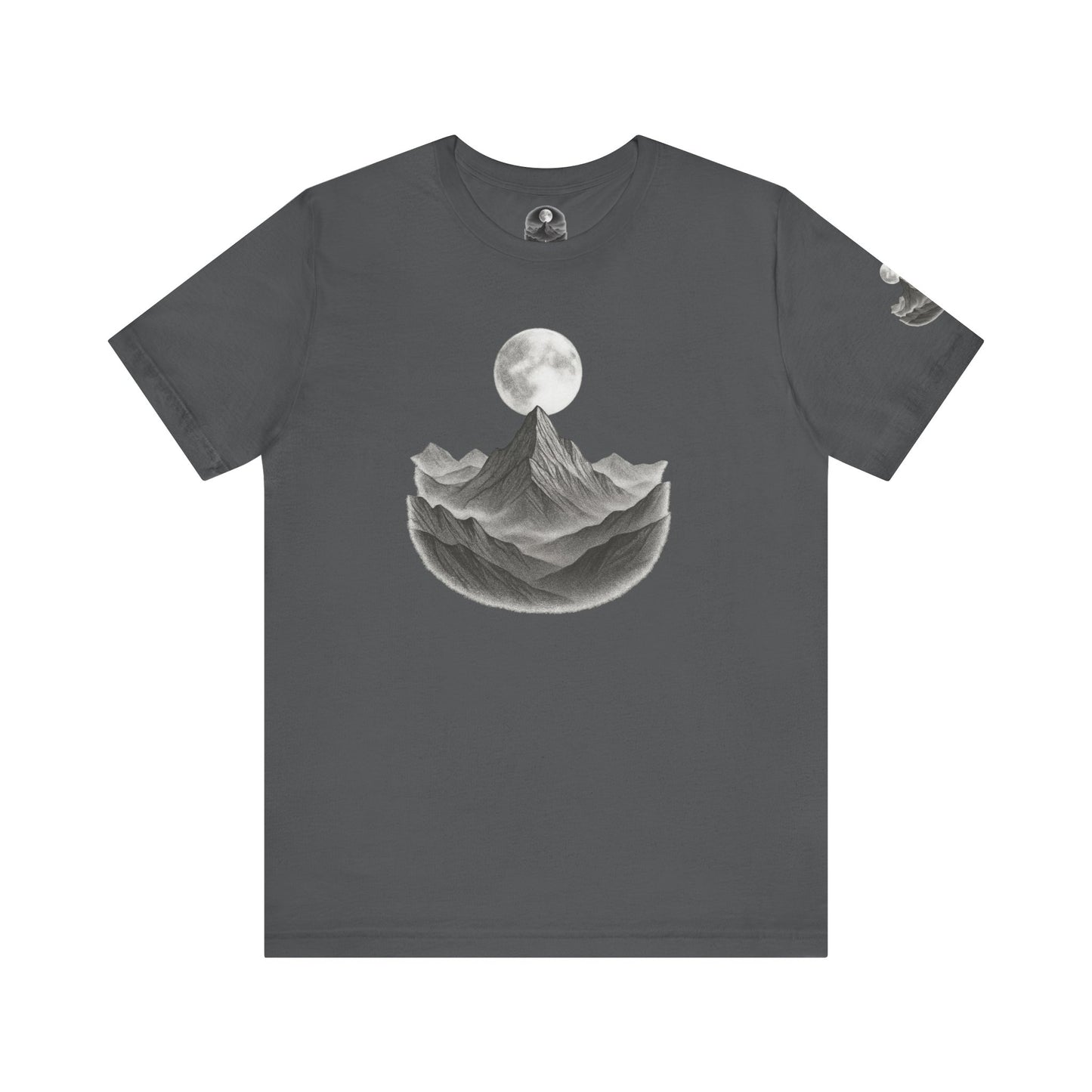Mountain Moon Unisex Tee | Nature Lover Gift | Graphic T-Shirt | Adventure Apparel | Outdoor Enthusiast Fashion | Casual Wear