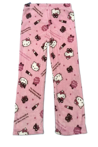 Y2K Hello Kitty Pajamas Pants Sanrio Anime Women&