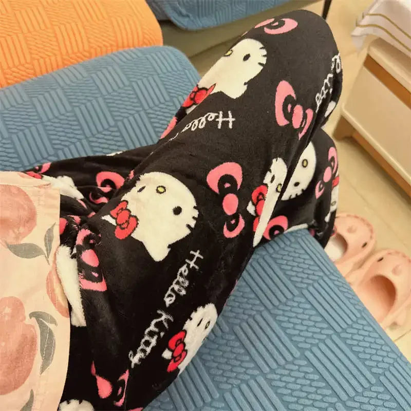 Y2K Hello Kitty Pajamas Pants Sanrio Anime Women&