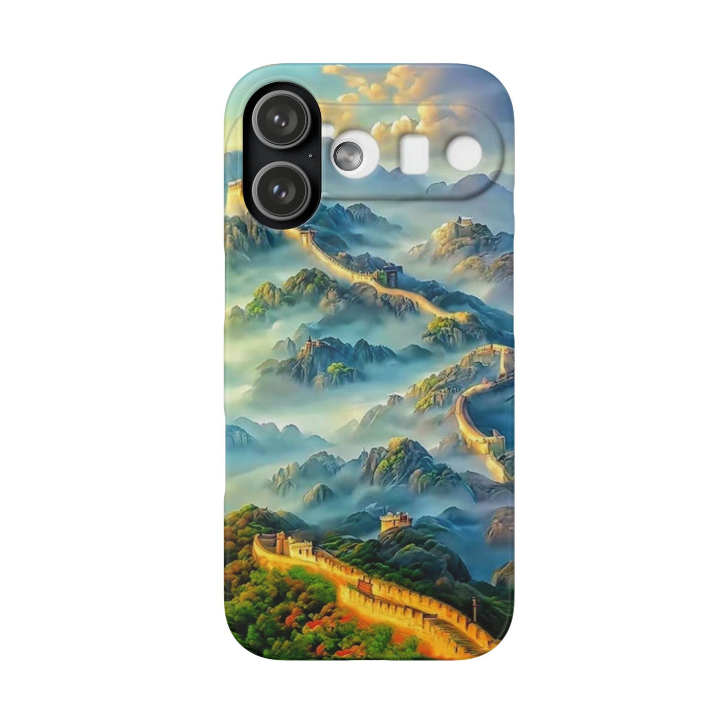 Great Wall Landscape Phone Case — Scenic Mountainous Sunrise Snap Case