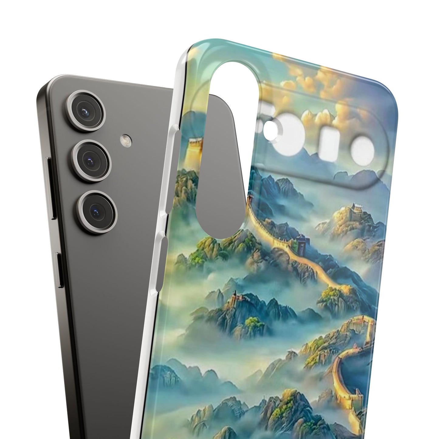 Great Wall Landscape Phone Case — Scenic Mountainous Sunrise Snap Case