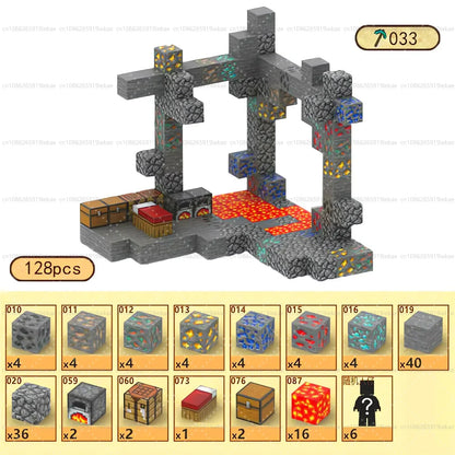Magnetic Building Blocks Mine World Magnet Cube Set for Boy Girl Kid Age 3+ DIY Model Children Stem Montessori Sensory Toys Gift
