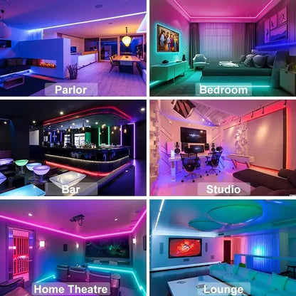 RGB LED Strip Lights with APP Control – USB Powered 5050 Light Tape