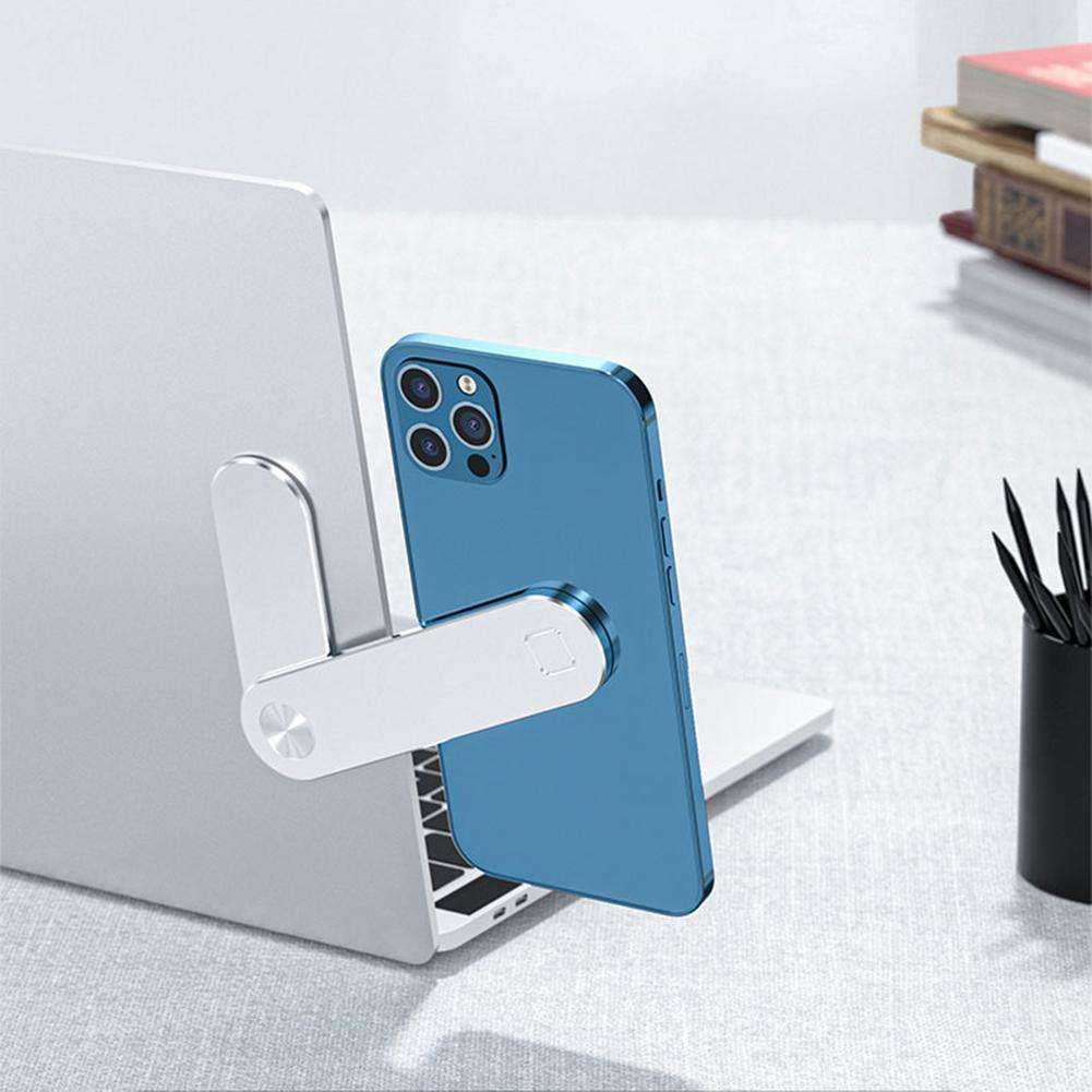 Laptop Phone Holder, Adjustable Laptop Side Mount Clip, Magnetic Laptop Monitor