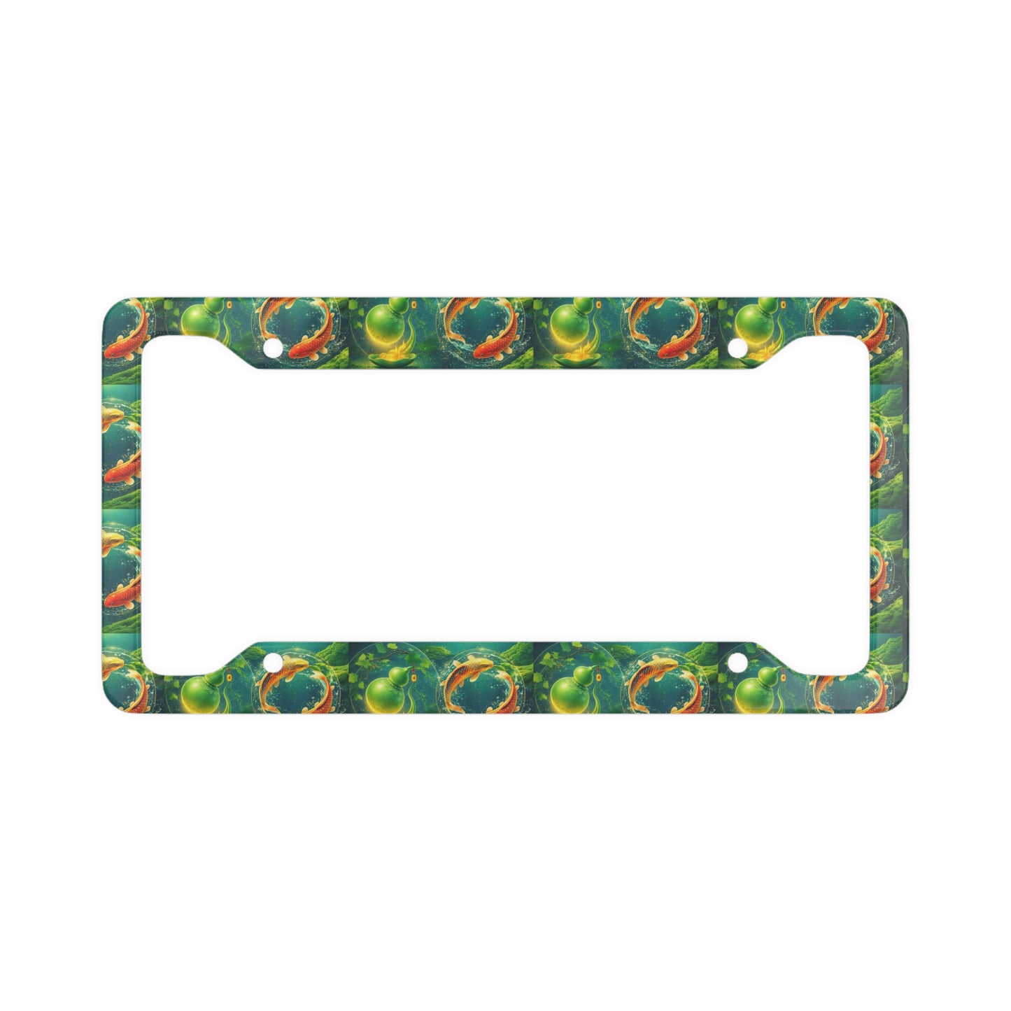 Colorful Tropical Fish License Plate Frame — Vibrant Ocean Reef Car Decor