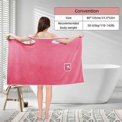 Womens Bath Towels Girls Wearable 135*80Cm Fast Drying Bathing Beach Spa Bathrobes Wash Clothing, Shower Bath And Gym Towel