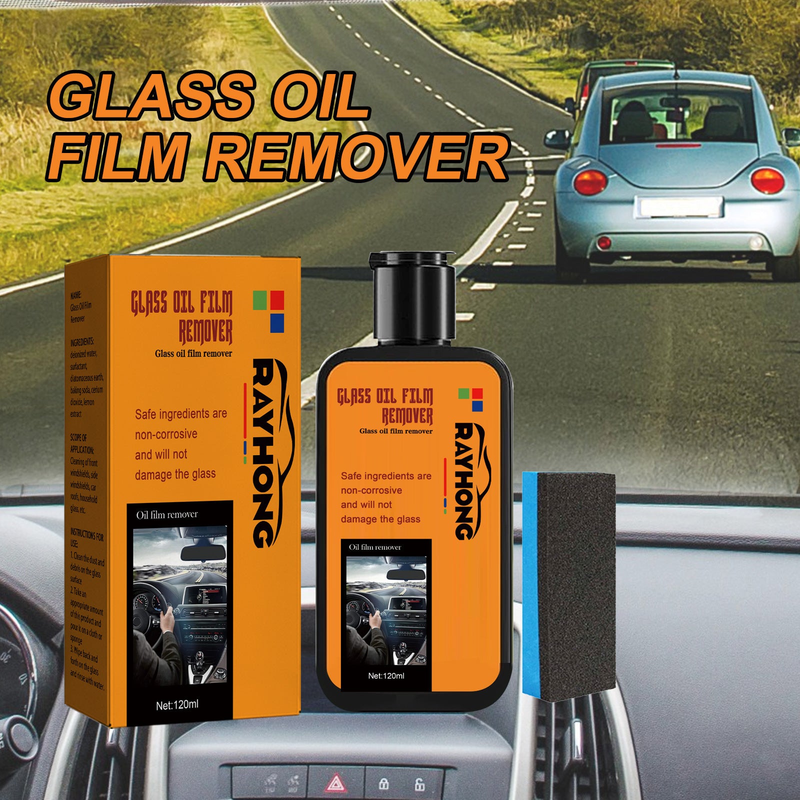 Car Window Glass Cleaning Stain Oil-removing Film Cleaner