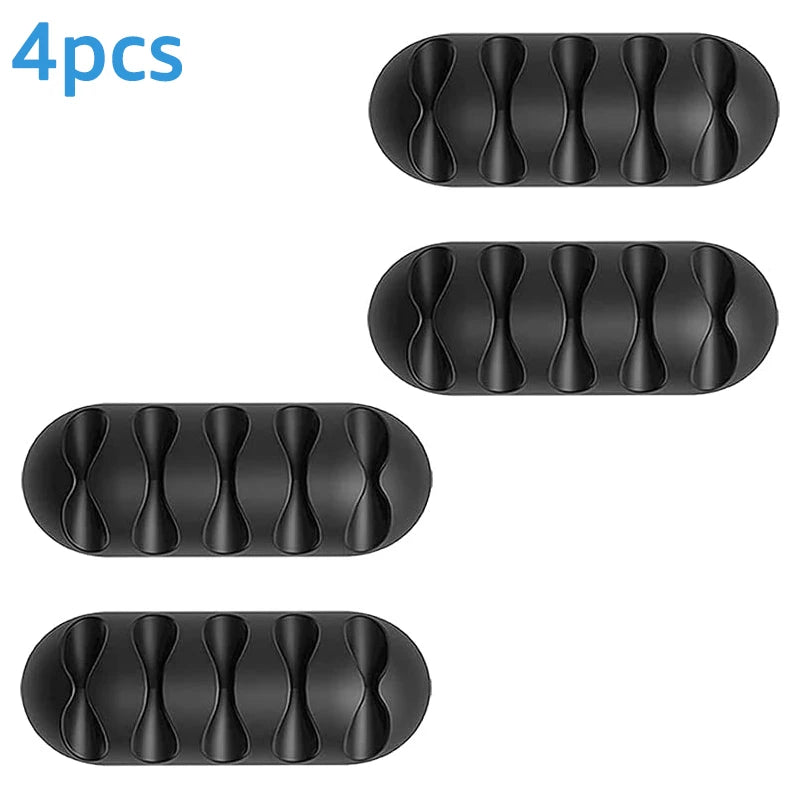 iBudim Cable Organizer Silicone Cable Winder for Desktop Wall Cable Management Clips for Computer Wire Mouse Keyboard Headphone