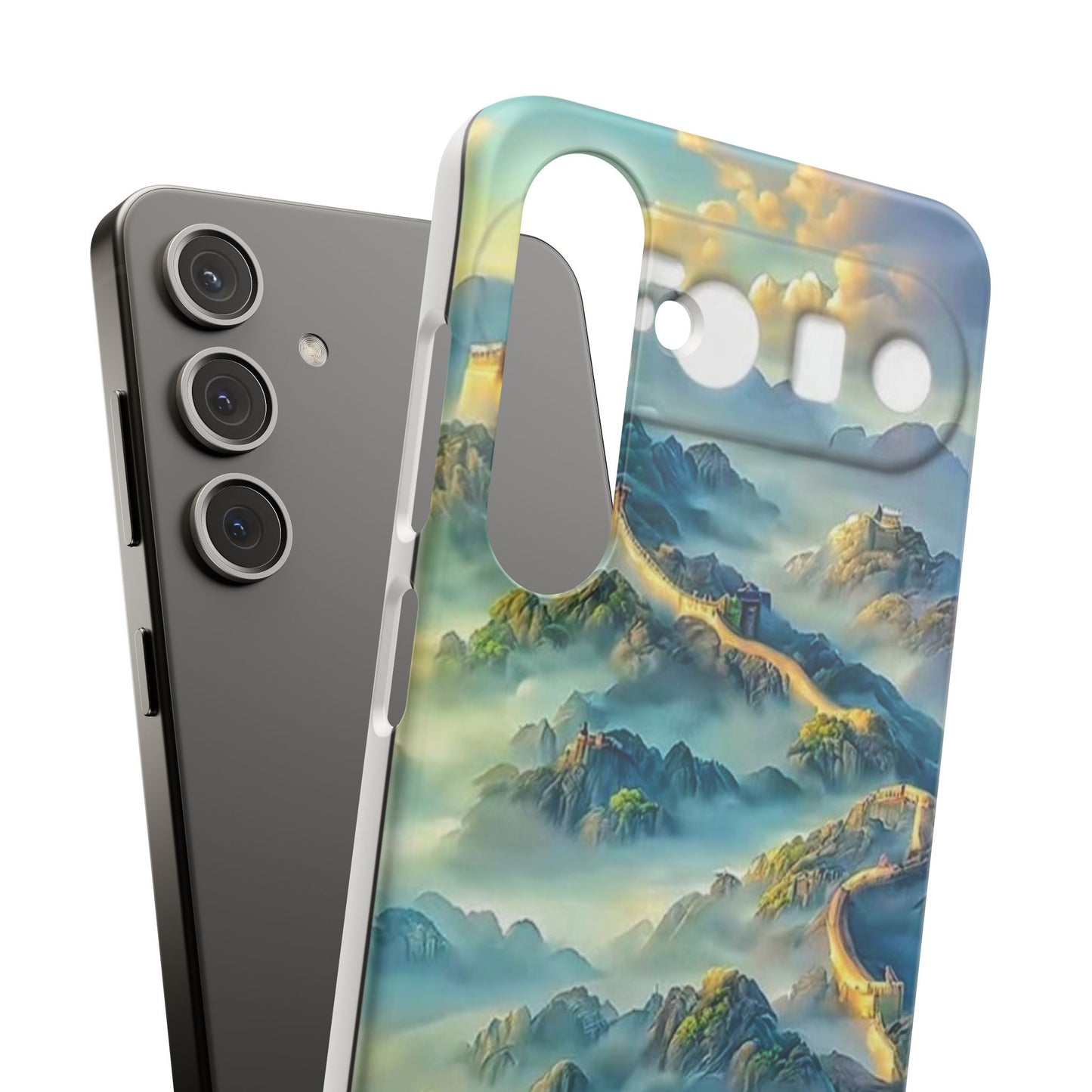 Great Wall Landscape Phone Case — Scenic Mountainous Sunrise Snap Case