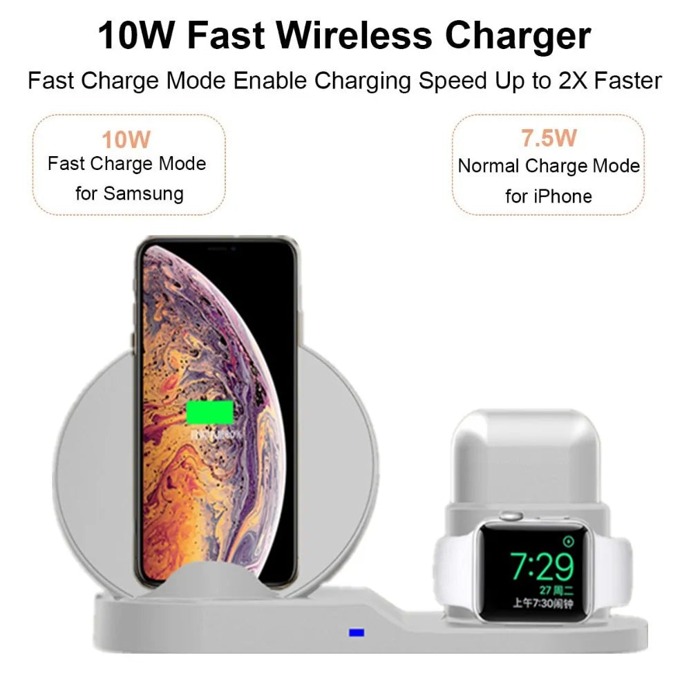 3-In-1 Wireless Charger Dock Station