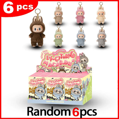 1:1 High Quality for La BuBu Blind Box Series PVC for La BuBu Macaron Pendant Doll Monster Keychain Birthday Christmas Gift