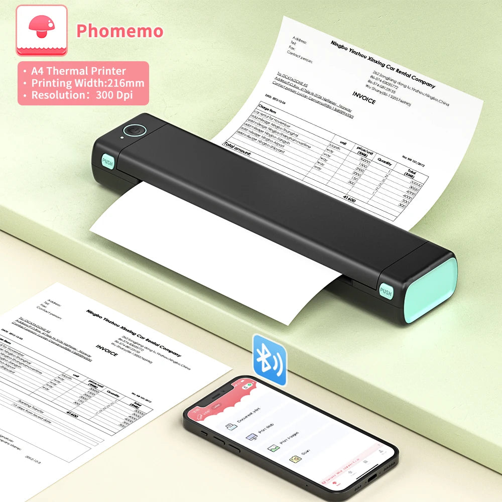 Phomemo M08F Wireless Tattoo Transfer Stencil Printer A4 Paper Portable Thermal Printer Copier Compatible with Smartphone PC