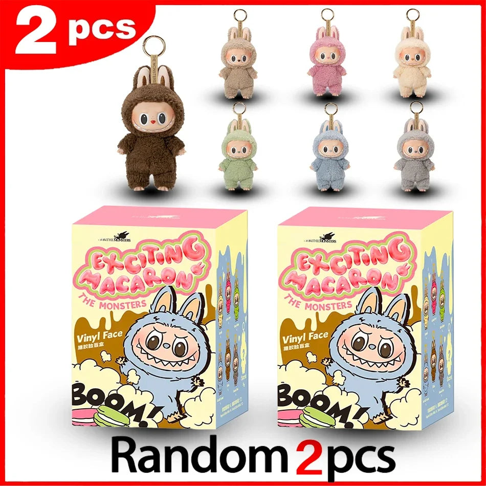 1:1 High Quality for La BuBu Blind Box Series PVC for La BuBu Macaron Pendant Doll Monster Keychain Birthday Christmas Gift