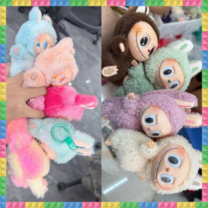 1:1 High Quality for La BuBu Blind Box Series PVC for La BuBu Macaron Pendant Doll Monster Keychain Birthday Christmas Gift