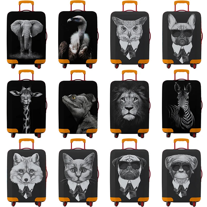 Thick Elastic Animal Luggage Protective Cover Zipper Suit for 18-32 Inch Bag Suitcase Covers Trolley Cover Travel Accessories