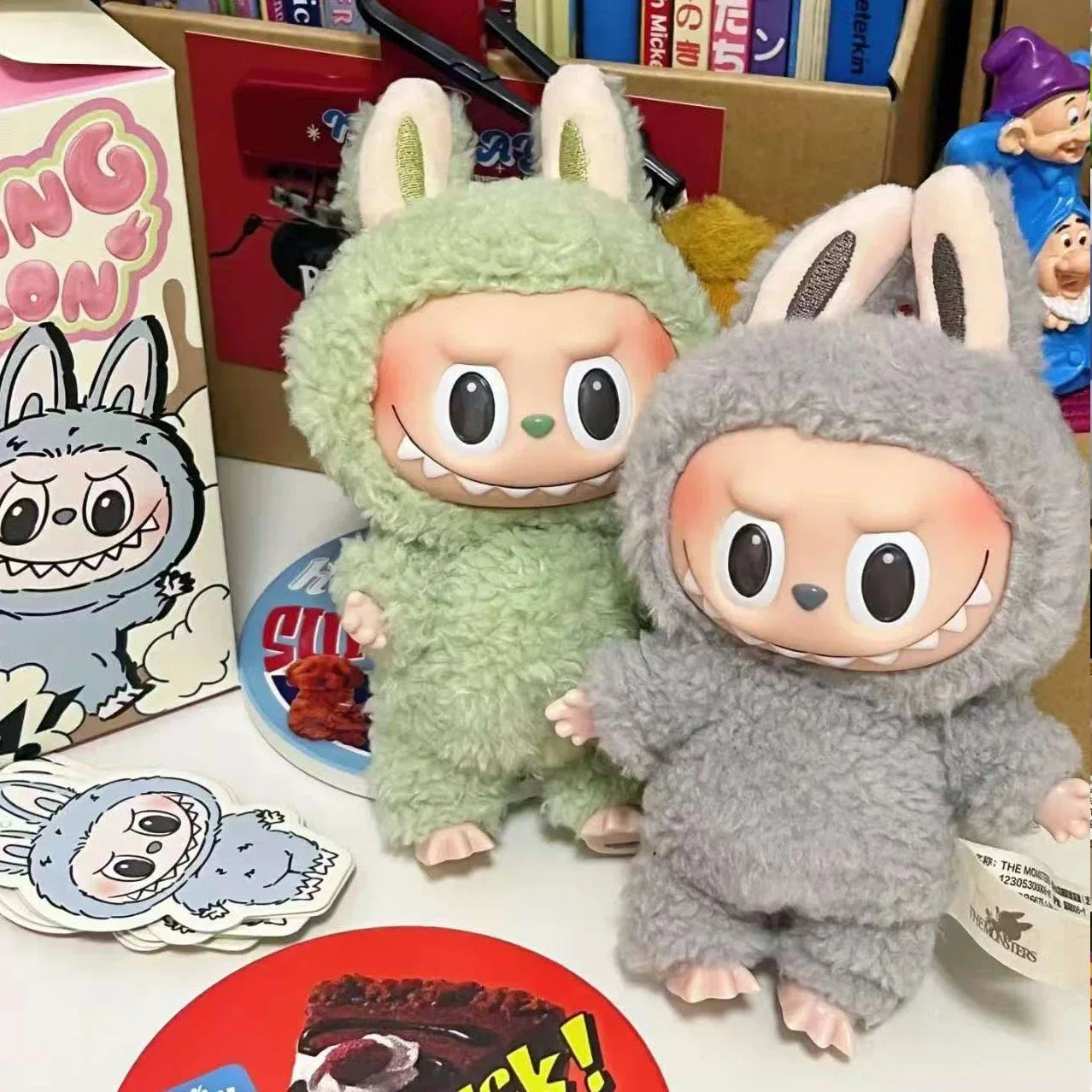 1:1 High Quality for La BuBu Blind Box Series PVC for La BuBu Macaron Pendant Doll Monster Keychain Birthday Christmas Gift