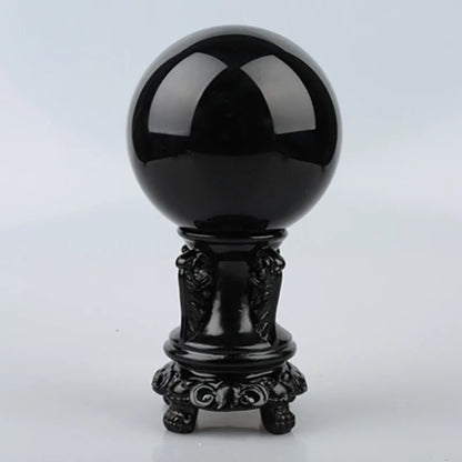 Obsidian Stone Crystal Ball Home Decoration Diviner Wedding Photography Accessory