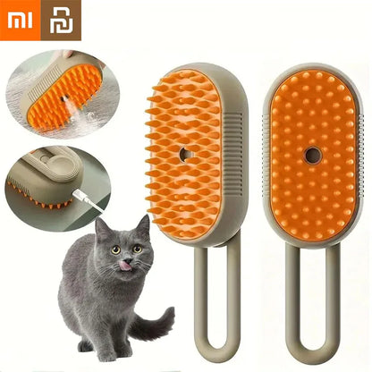 Xiaomi 3-in-1 Cat &amp; Dog Steam Brush – Electric Grooming &amp; Hair Removal Comb