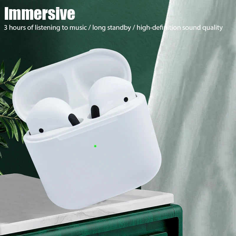 Pro 4 TWS Wireless Headphones Earphone Bluetooth-compatible 5.0 Waterproof Headset with Mic for Xiaomi iPhone Pro4 Earbuds