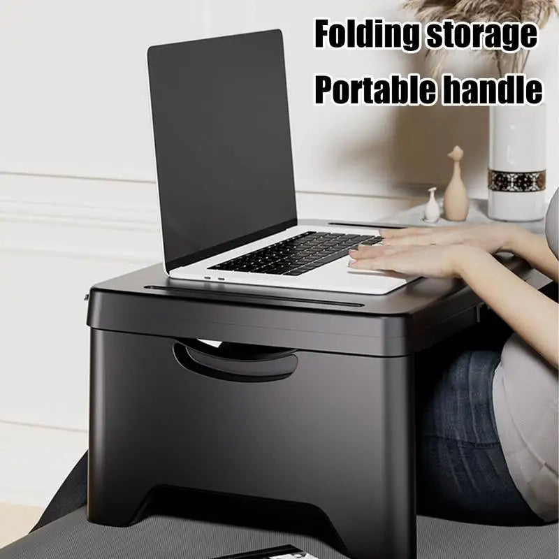 Car Foldable Lap Desk Portable Office Laptop Desk Space-Saving Snack Drink Storage Tray Table Kids Reading Desk Car Accessories