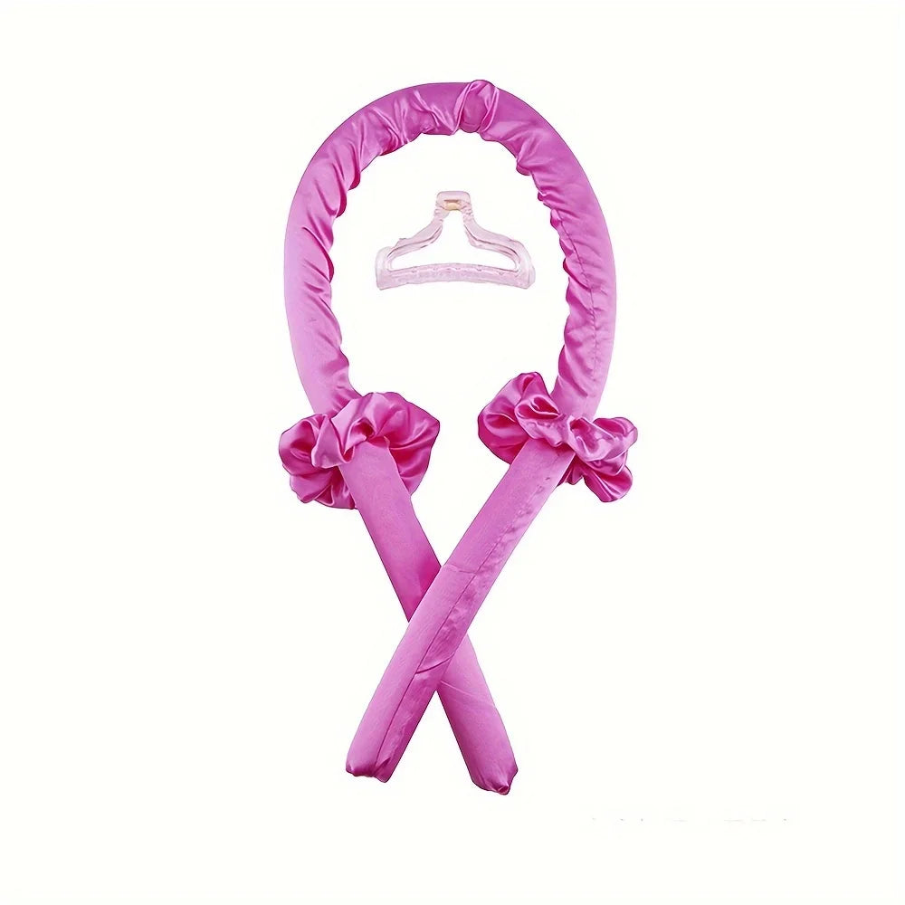 4pcs in 1 Sponge Hair Curlers with 1 Clips &amp; 2 Scrunchies - Soft Curling Rods for Long/Short Hair, DIY Styling Tools