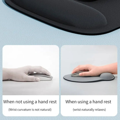 Coolcirc Black Mouse Pad Large Thickened Non Slip Learning And Office EVA Wrist Pad