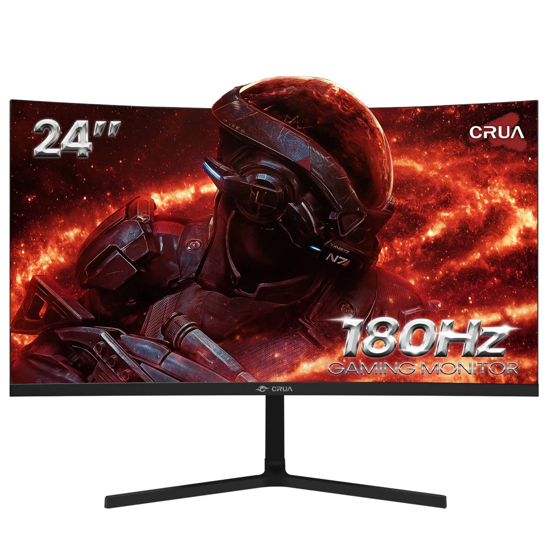 24&quot; FHD 75Hz Curved Computer Monitor,1080P Narrow Bezel Office Monitor,99% Srgb,Freesync, Hdmi,White