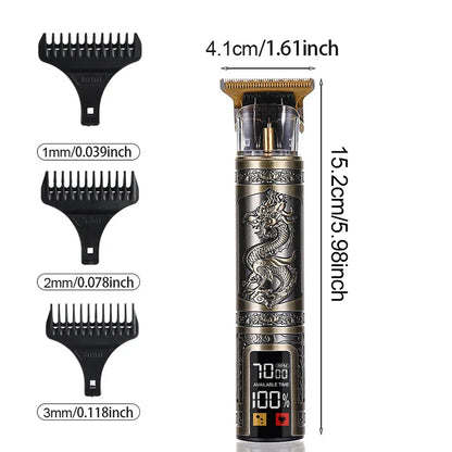 Vintage Hair Clipper USB Charging Hair Cutting Machine Electric Hair Trimmer Portable Shaver Professional Barber Boyfriend Gift