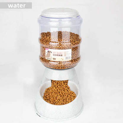 Large Capacity Pet Feeder &amp; Water Dispenser – Automatic Bowl for Cats &amp; Dogs