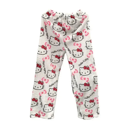 Y2K Hello Kitty Pajamas Pants Sanrio Anime Women&