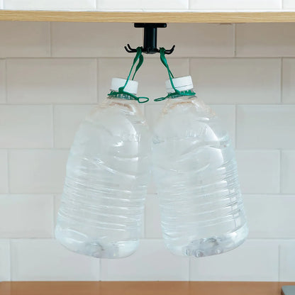 Kitchen Hooks Rotating Storage Rack Without Punching Wall-Mounted Kitchenware Supplies Gods Multifunctional Shelves