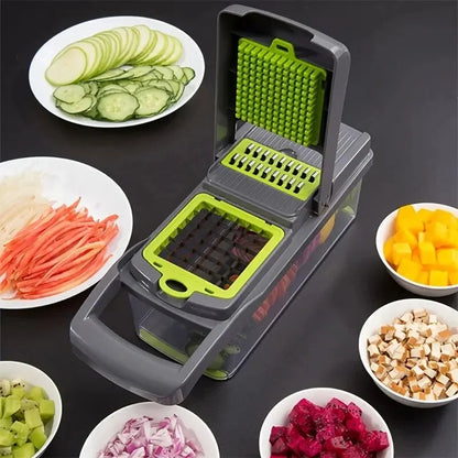 Multifunctional Vegetable Chopper Handle Food Grate Food Chopper Vegetable Slicer Dicer Cut 14/16 in 1 Kitchen Items Cocina