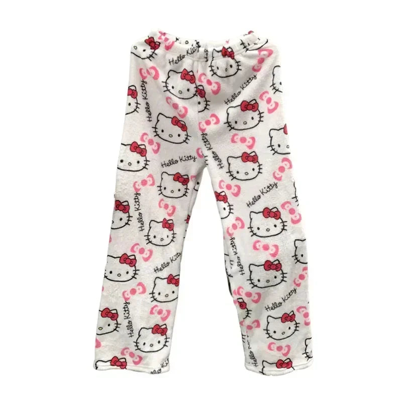 Y2K Hello Kitty Pajamas Pants Sanrio Anime Women&