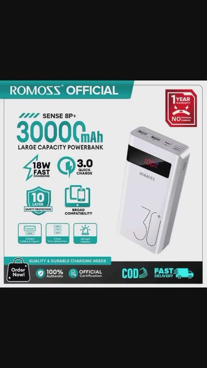 30000mAh ROMOSS Sense 8+ Power Bank